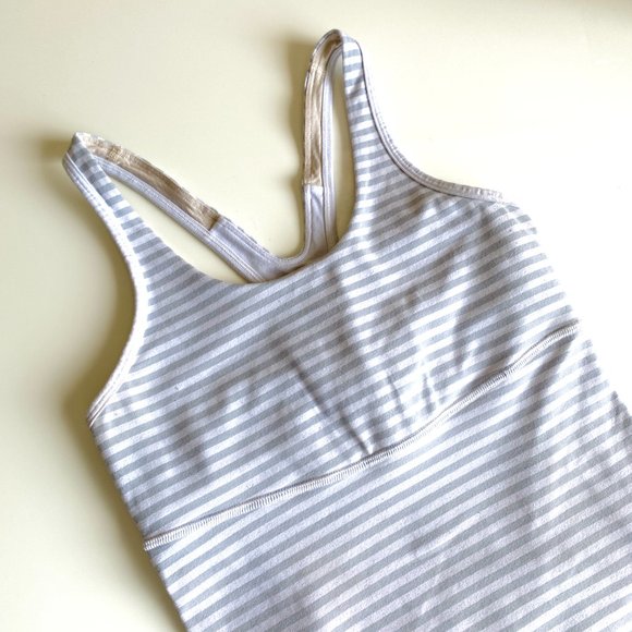 Lululemon Stripe Racerback Tank with Built in Bra - Picture 3 of 7